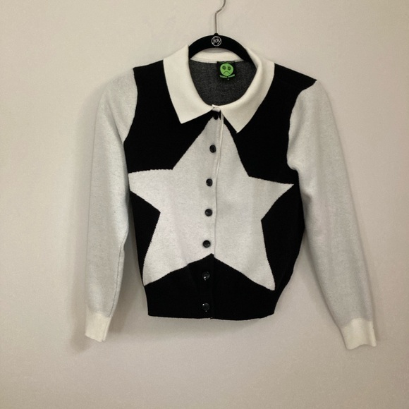 Black and White Star Cardigan - Picture 1 of 1